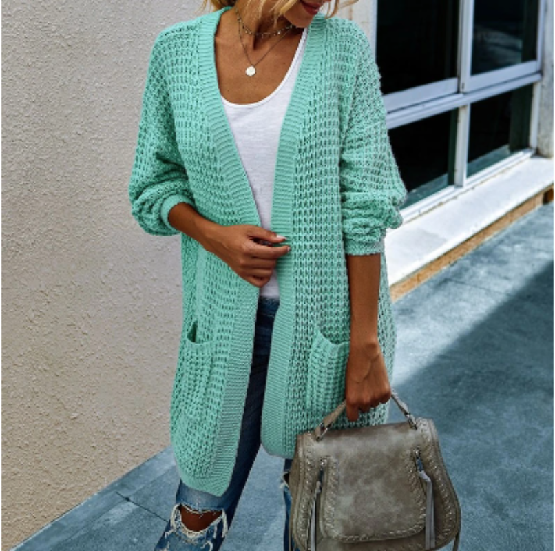 Cardigan Alongado Poppy - Verde