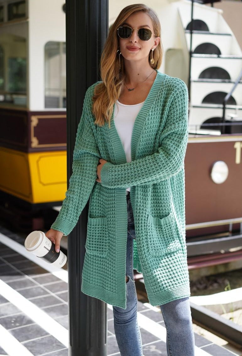 Cardigan Alongado Poppy - Verde